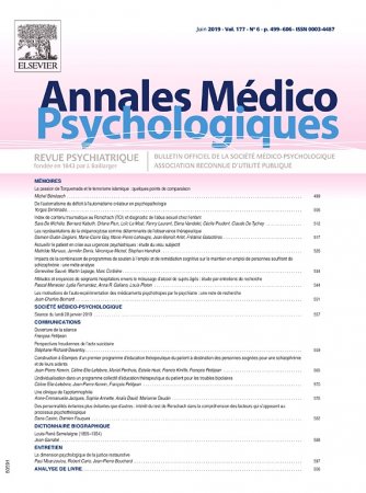 ANNALES MEDICO PSYCHOLOGIQUES